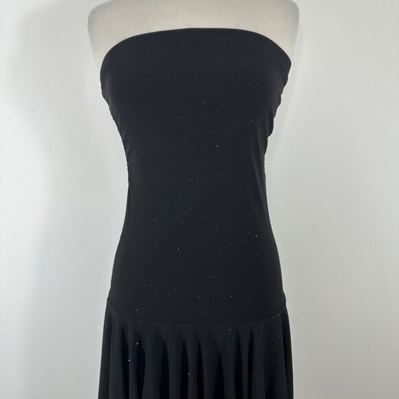Vtg Y2K Judy Knapp Asymmetrical Strapless Mini Dress M Fairy Grunge Whimsigoth - Picture 3 of 12